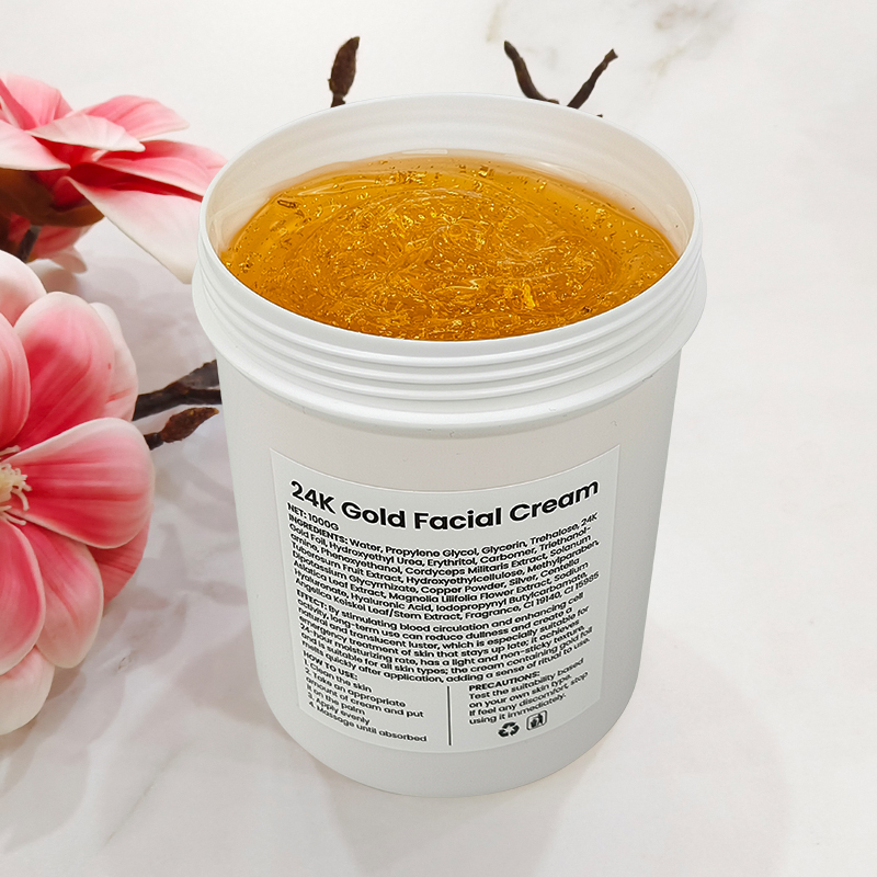 24K Gold Nourishing Cream with Niacinamide &amp; Aloe Vera 1KG Collagen Antioxidant Brightening &amp; Hydration Face Cream for Dull Skin