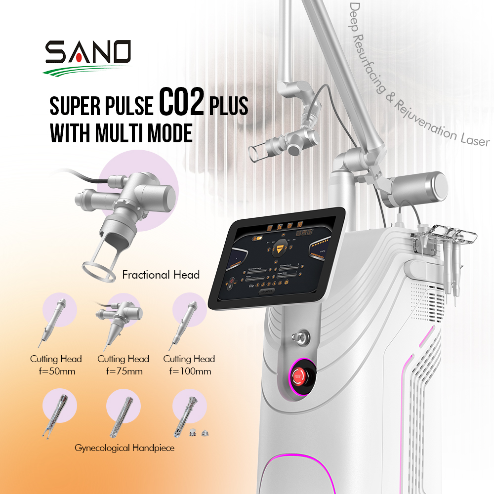 Standing CO2 Fractional RF Laser Machine 10600nm Wavelengths For Wrinkles Removal Skin Rejuvenation Scar Removal Under The Eye