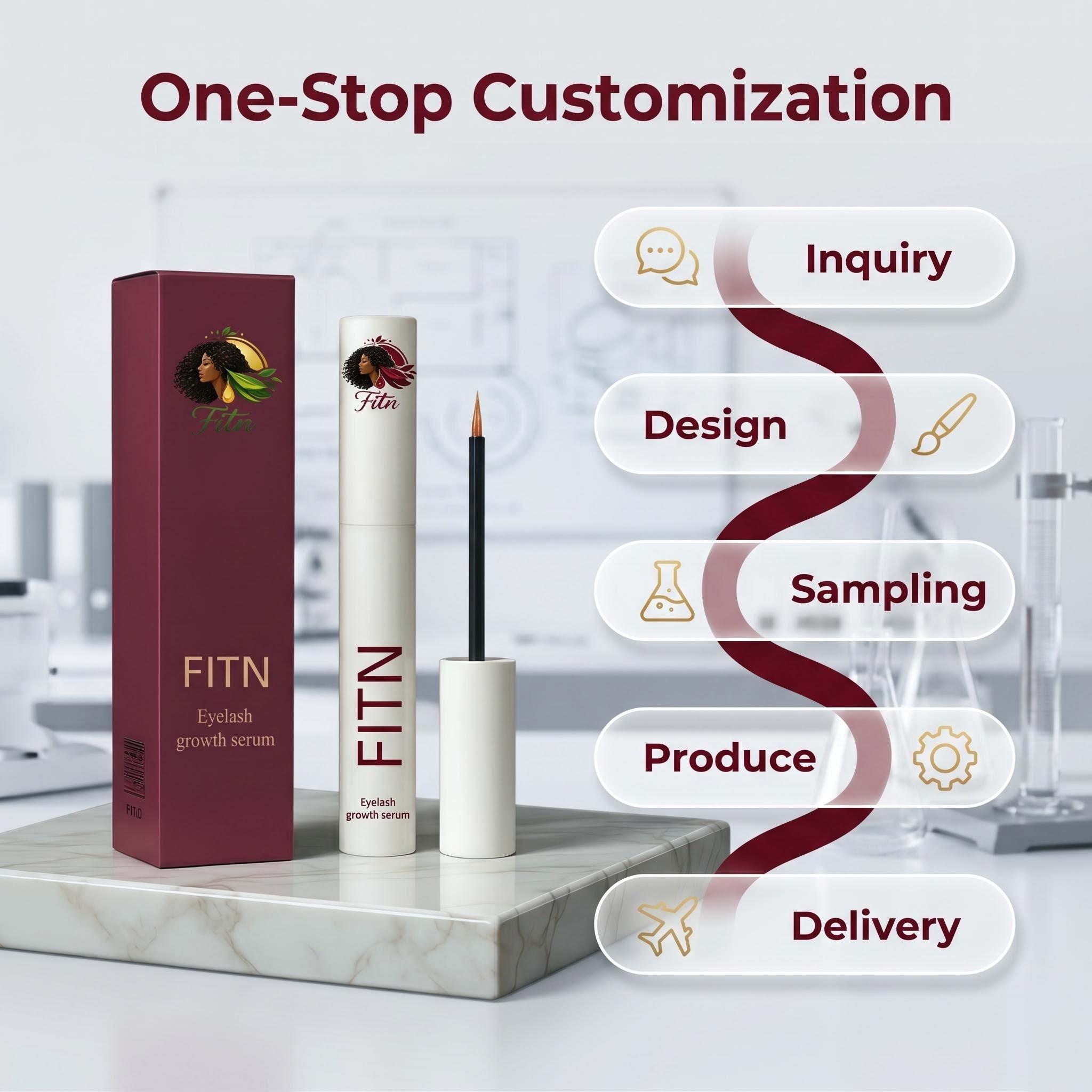 CPNP MSDS Factory Price Eyelash Growth Serum Premium Peptide Formula Longer Thicker Lashes Enhancer Private Label OEM Wholesale