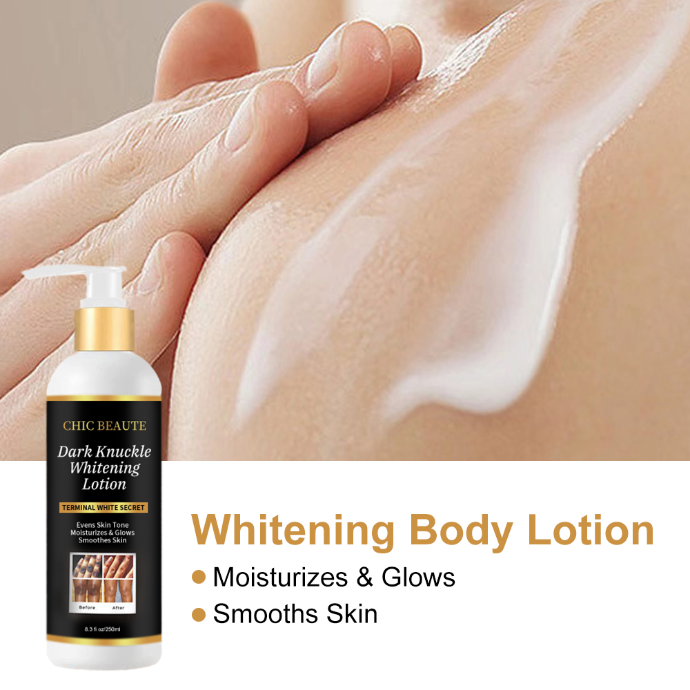 OEM Custom Logo Vitamin C Dark Knuckle Knees Remover Whitening Bleaching Serum Cream Body Lotion Oil Skin Care Set For Skin