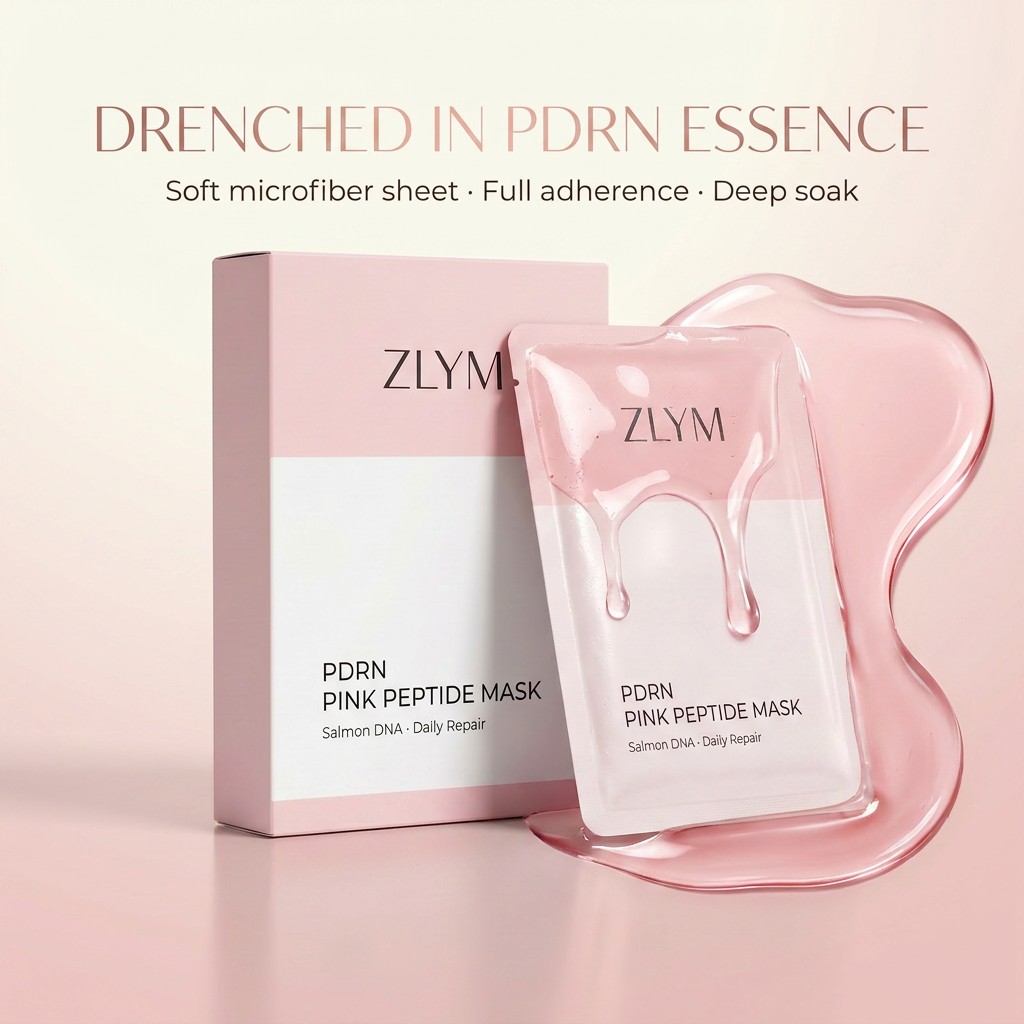 Repair PDRN Mask Salmon DNA Pink Peptide Barrier Strengthening Post Procedure Soothing Recovery Sheet Mask Facial