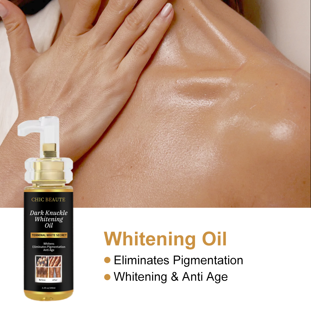 OEM Custom Logo Vitamin C Dark Knuckle Knees Remover Whitening Bleaching Serum Cream Body Lotion Oil Skin Care Set For Skin