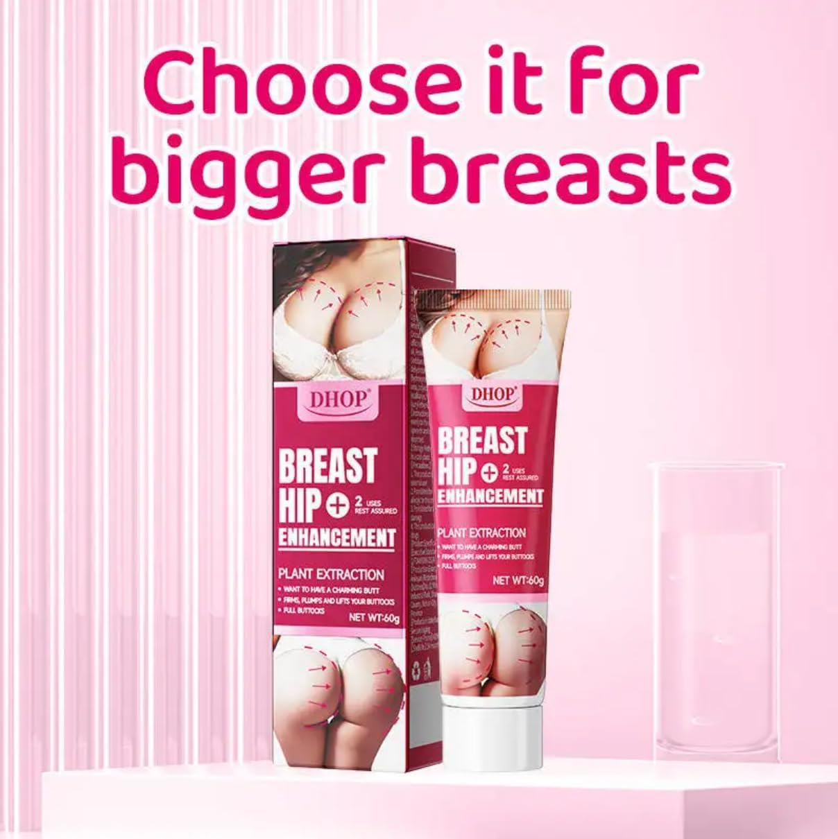 Herbal Natural Formula Breast and Hip Enhancement Cream-Growth Enlargement Massage for Lifting Firming &amp; Tightening