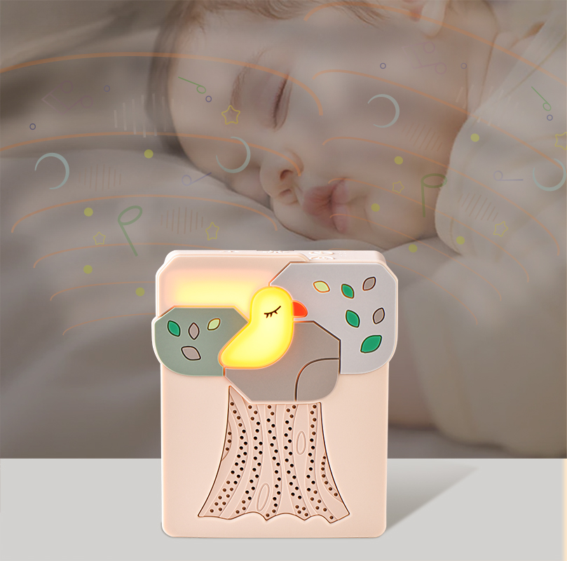 Baby Soothing Device with Cry Monitoring and Calming Function; Baby Sleep Aid with Silicone Speaker.