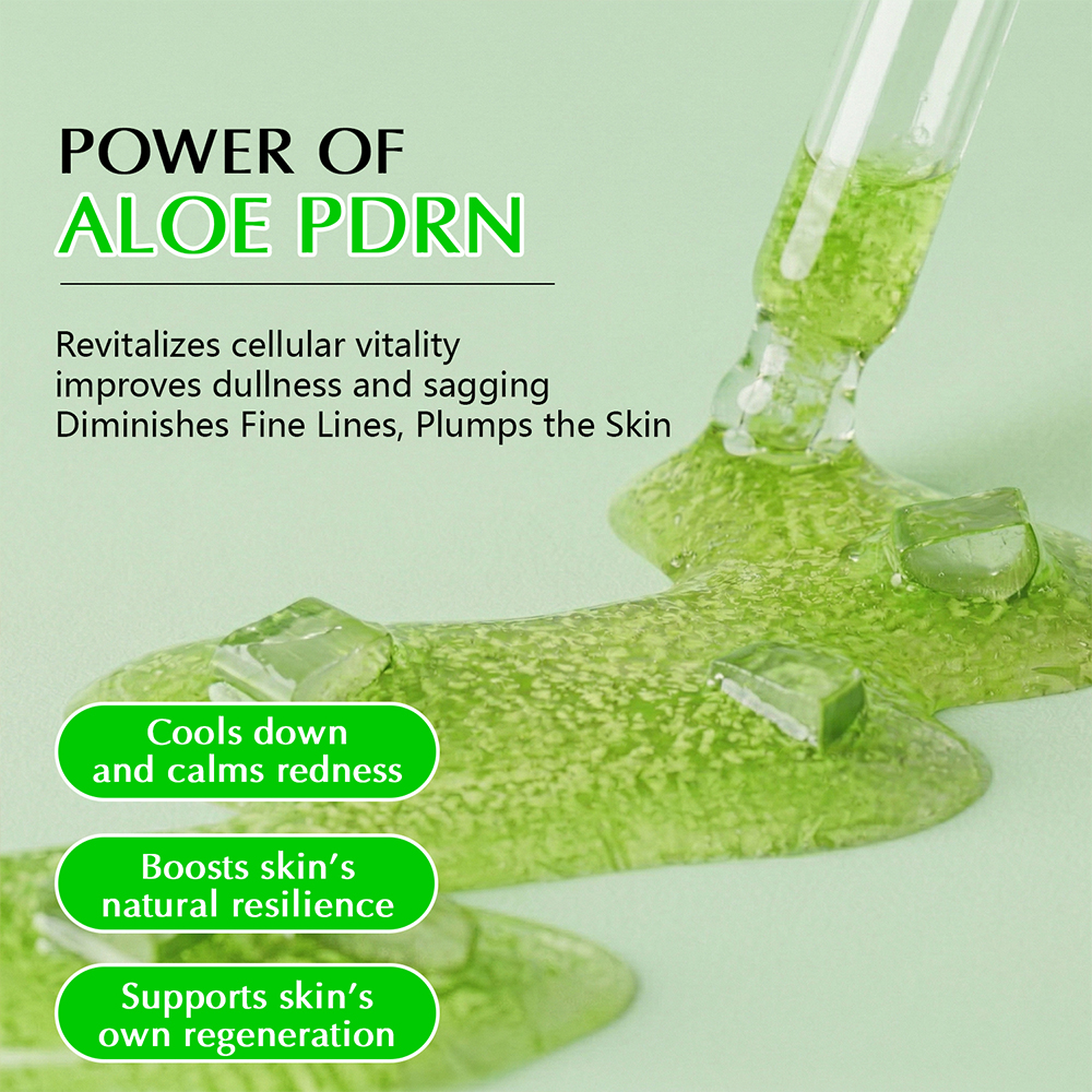 OEM Aloe PDRN Calming Face Serum Soothing Redness Relief Skin Barrier Repair Recovery Sensitive Skin Korean Beauty Private Label