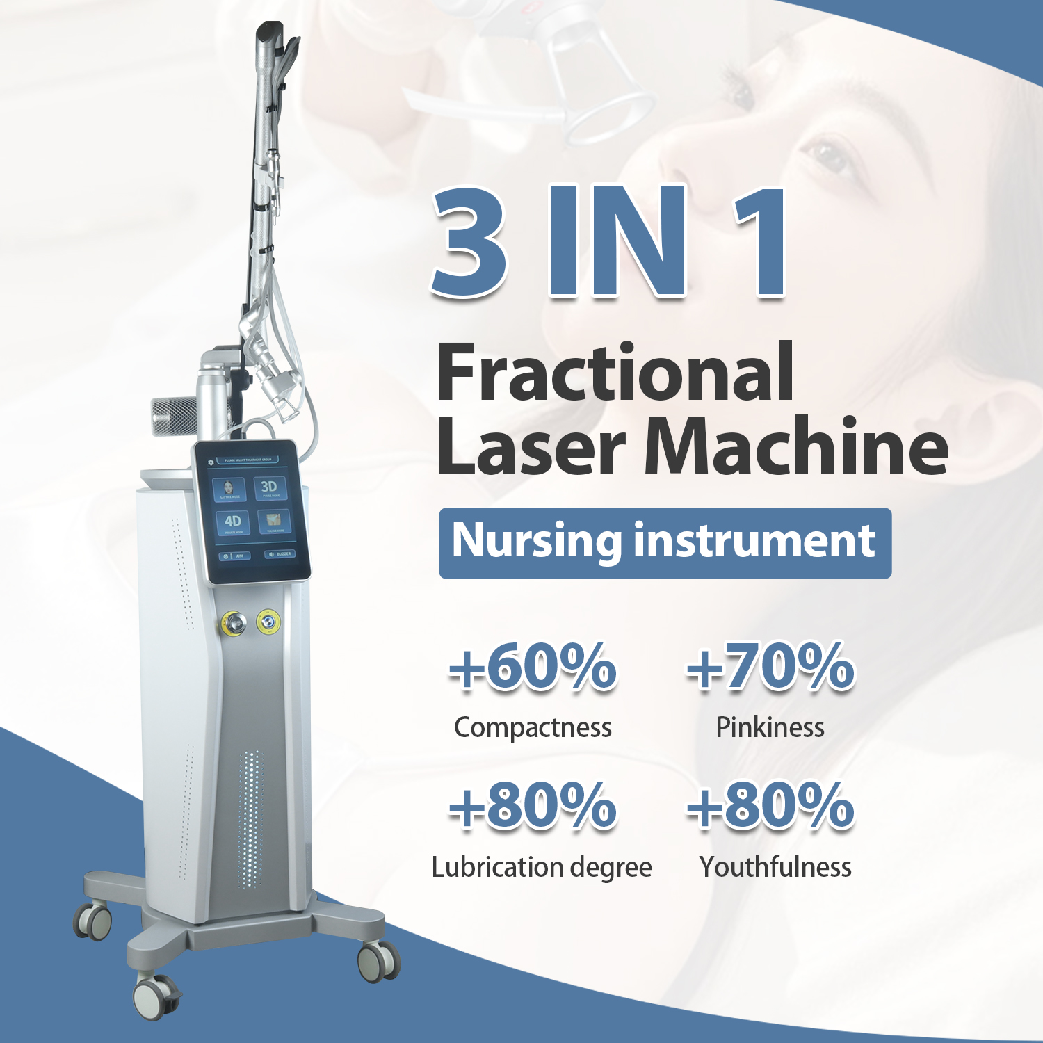 Professional 10600nm CO2 Fractional Laser Machine for Skin Resurfacing Scar Removal Wrinkle Reduction &amp; Vaginal Rejuvenation