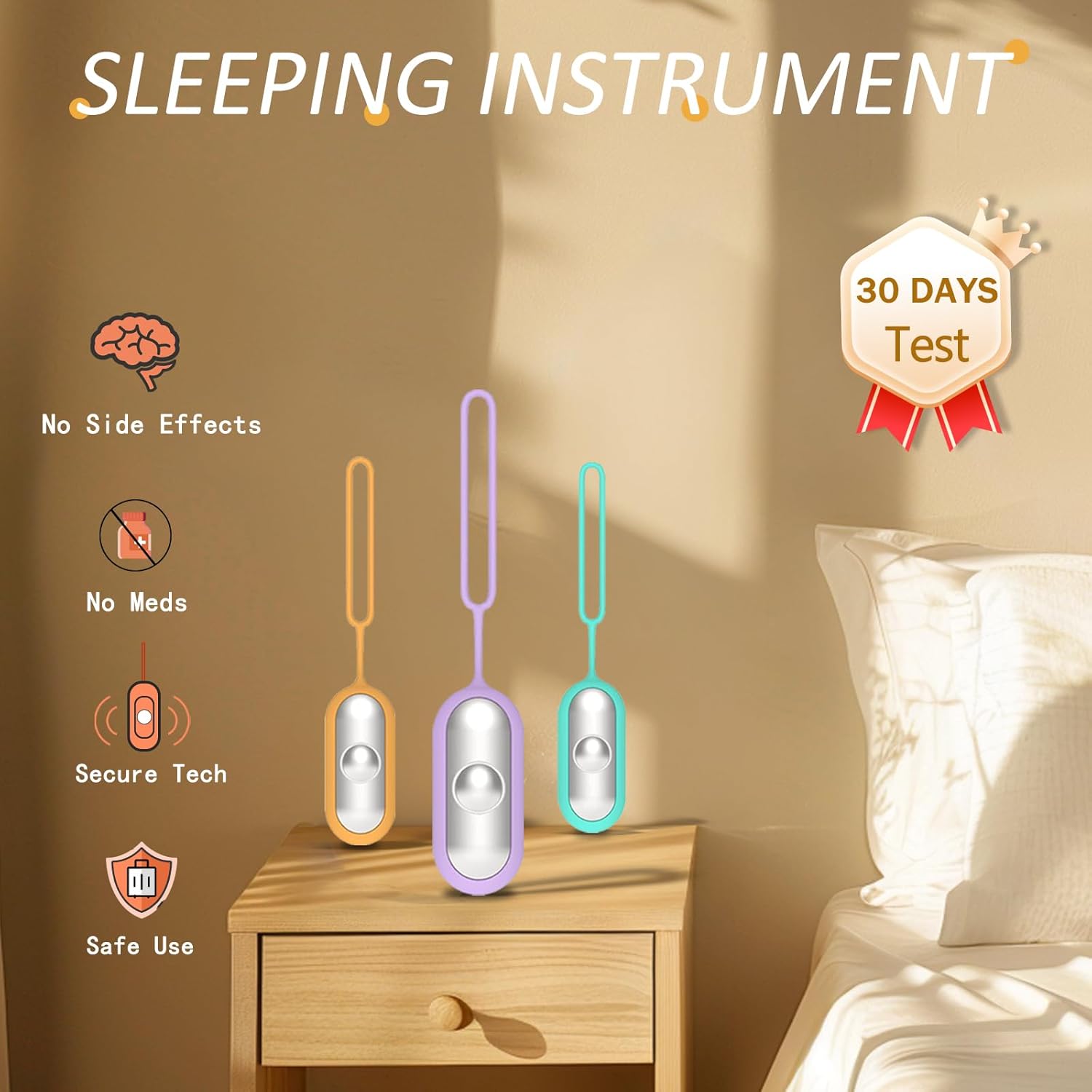 Home Use Handheld Microcurrent Sleep Aid Device Holding Instrument For Nighttime Anxiety Relief Healthcare Supply