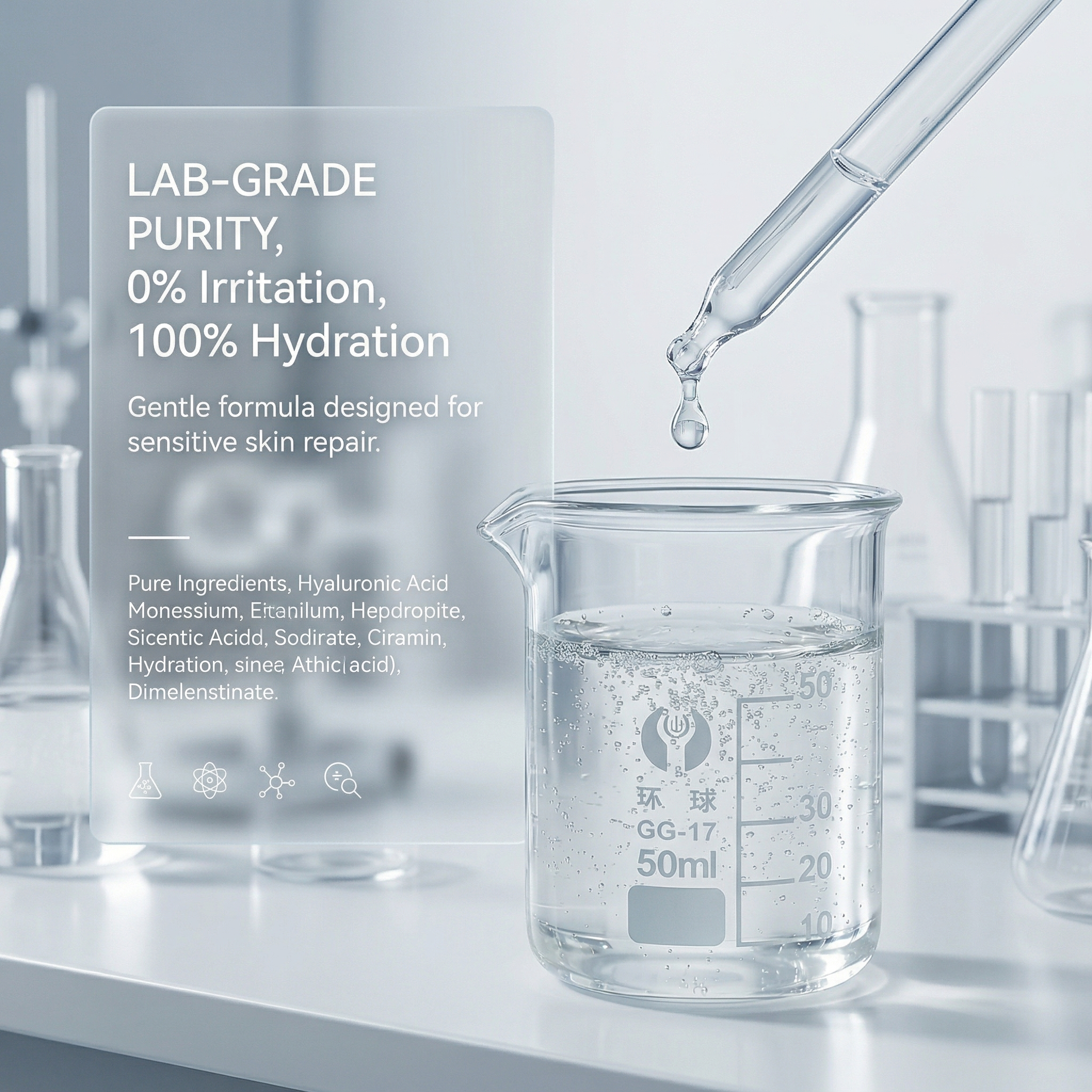 Hyaluronic Acid Hydrating for | Anti-Aging Deep Penetration Molecular Hydration Lab-Grade Purity Sensitive Skin Repair 30mL