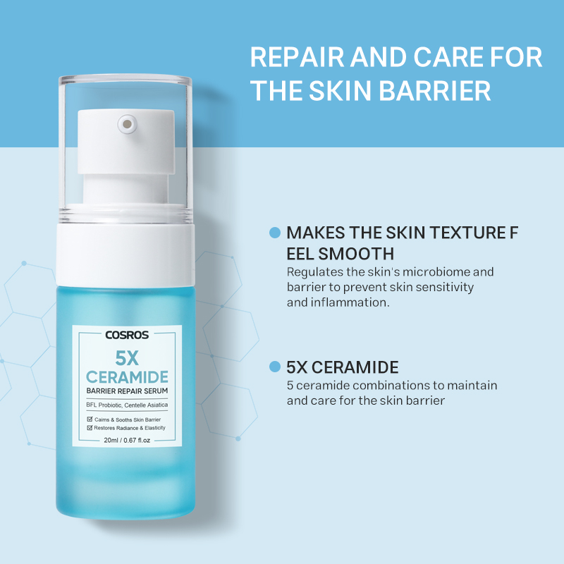 5X Ceramide Barrier Repair Serum Intense Hydration Skin Barrier Recovery Anti Aging Soothing Facial Serum for Dry Sensitive Skin