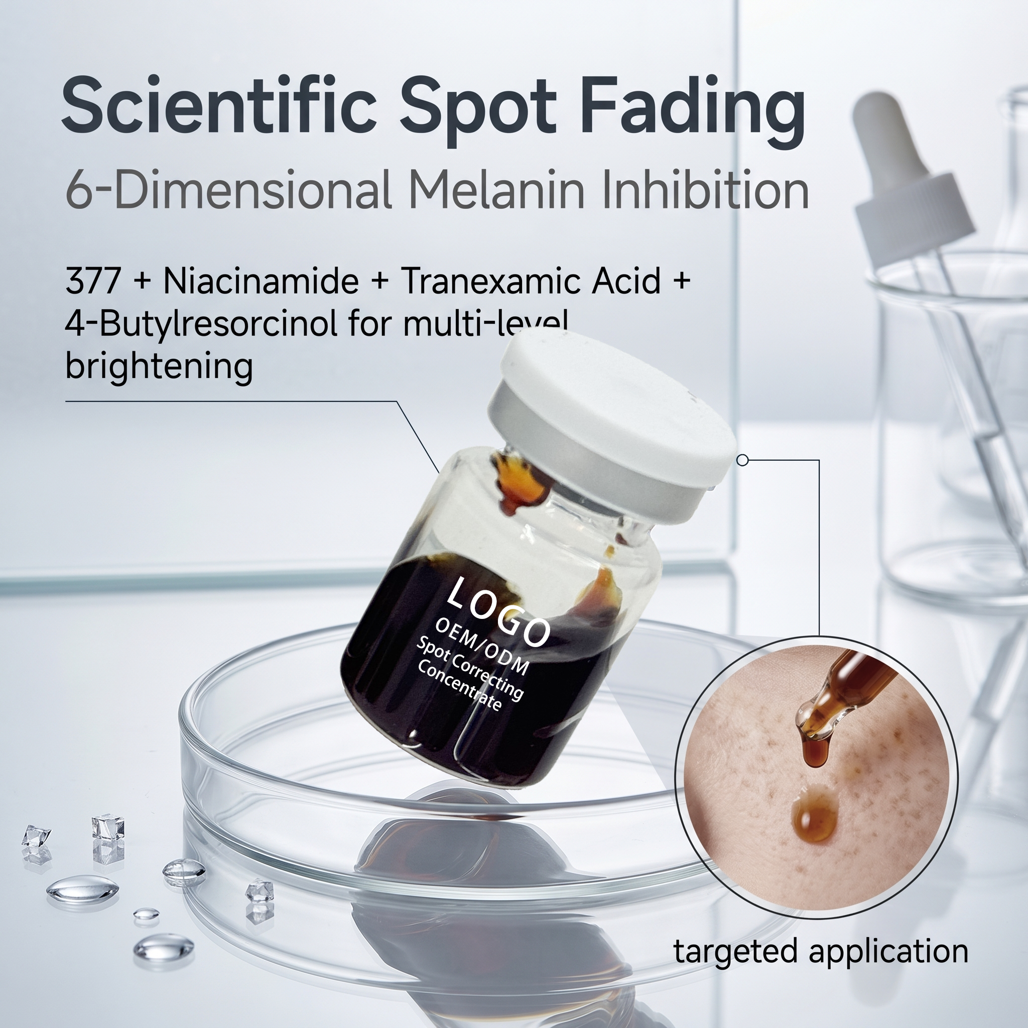Face Spot Correcting Concentrate Targeted Treatment Dark Spots Blemishes Scientific Spot Fading 6-Dimensional Melanin Inhibition