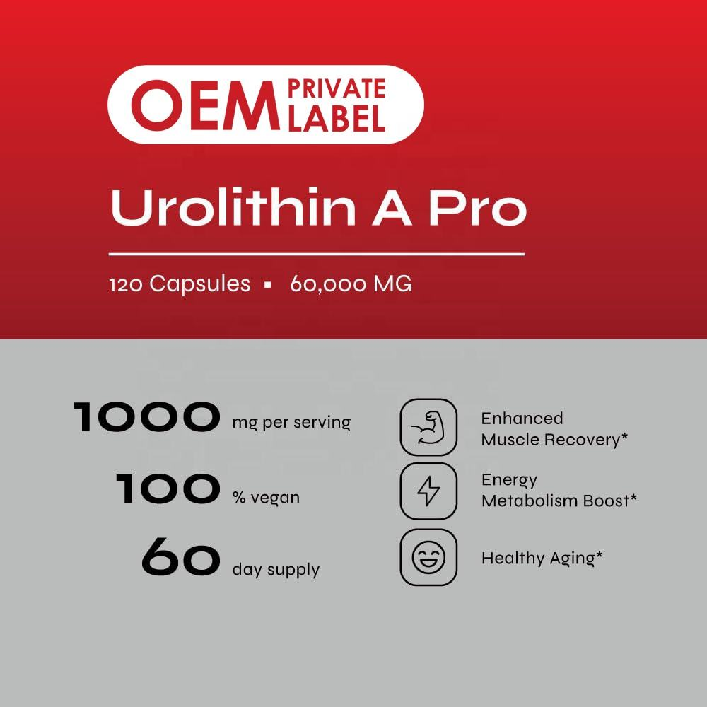 Urolithin a Pro Capsules Advanced Cellular Health Vitality Powerful Energy Boost, Enhanced Muscle Recovery