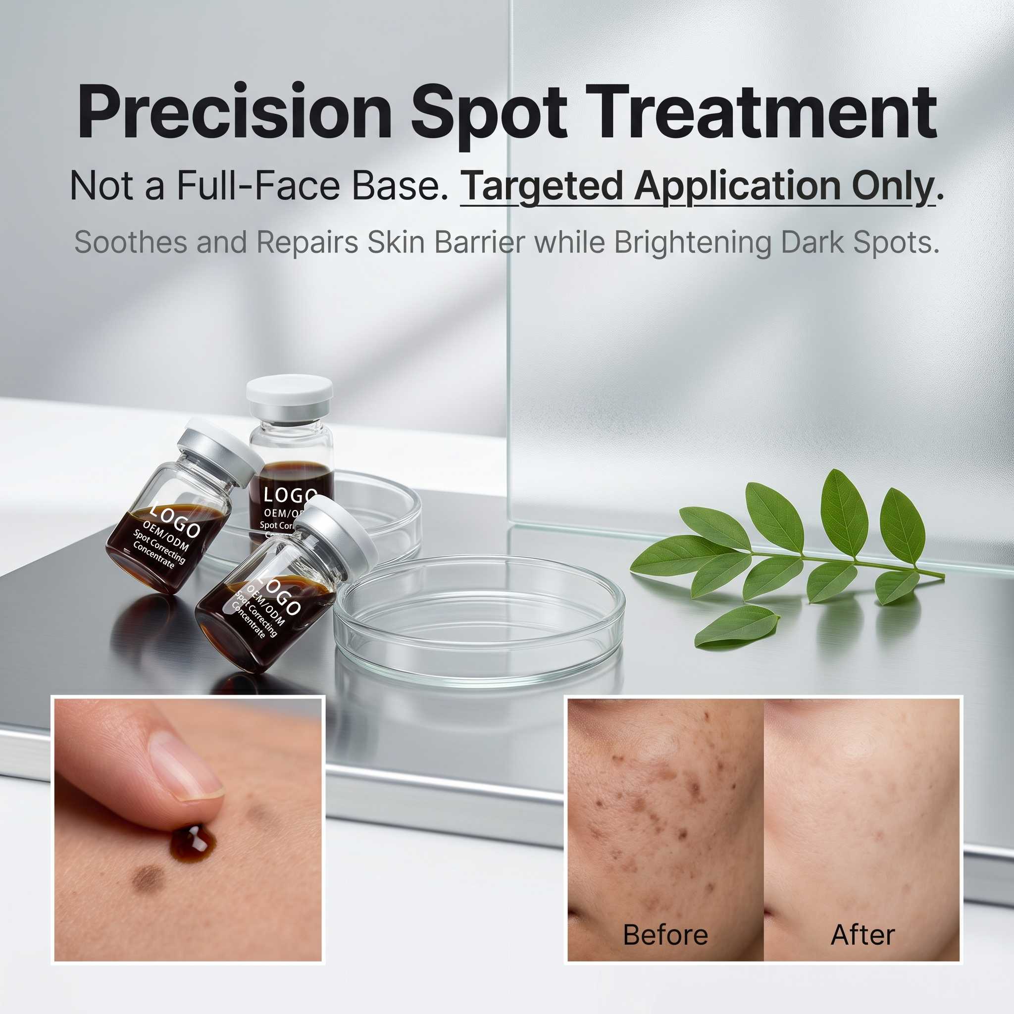 Face Spot Correcting Concentrate Targeted Treatment Dark Spots Blemishes Scientific Spot Fading 6-Dimensional Melanin Inhibition