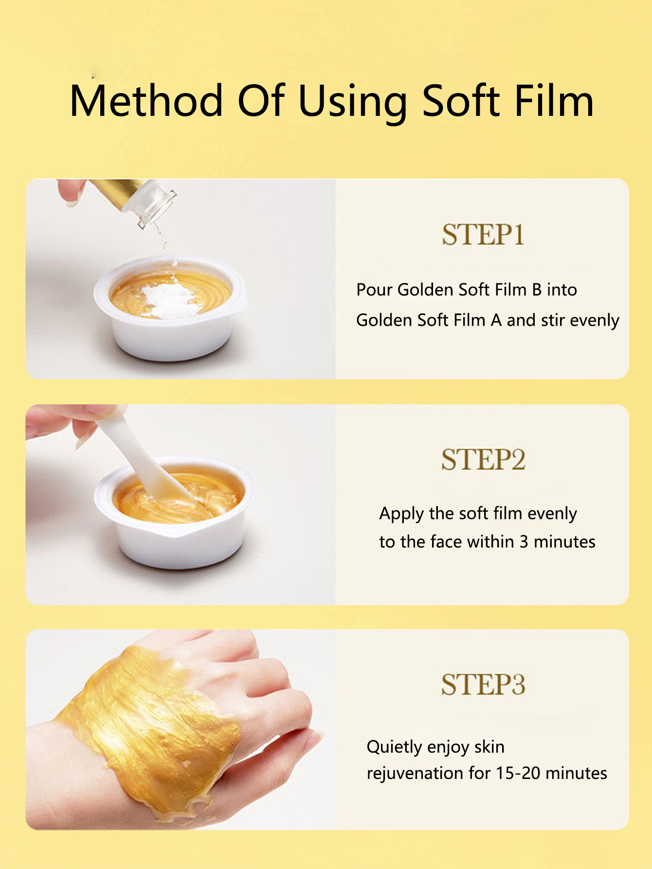 A Box of 6 24K Gold Collagen Gel Masks. Anti-wrinkle and Firming, Deeply Moisturizing and Pore-minimizing Jelly Gel Face Masks