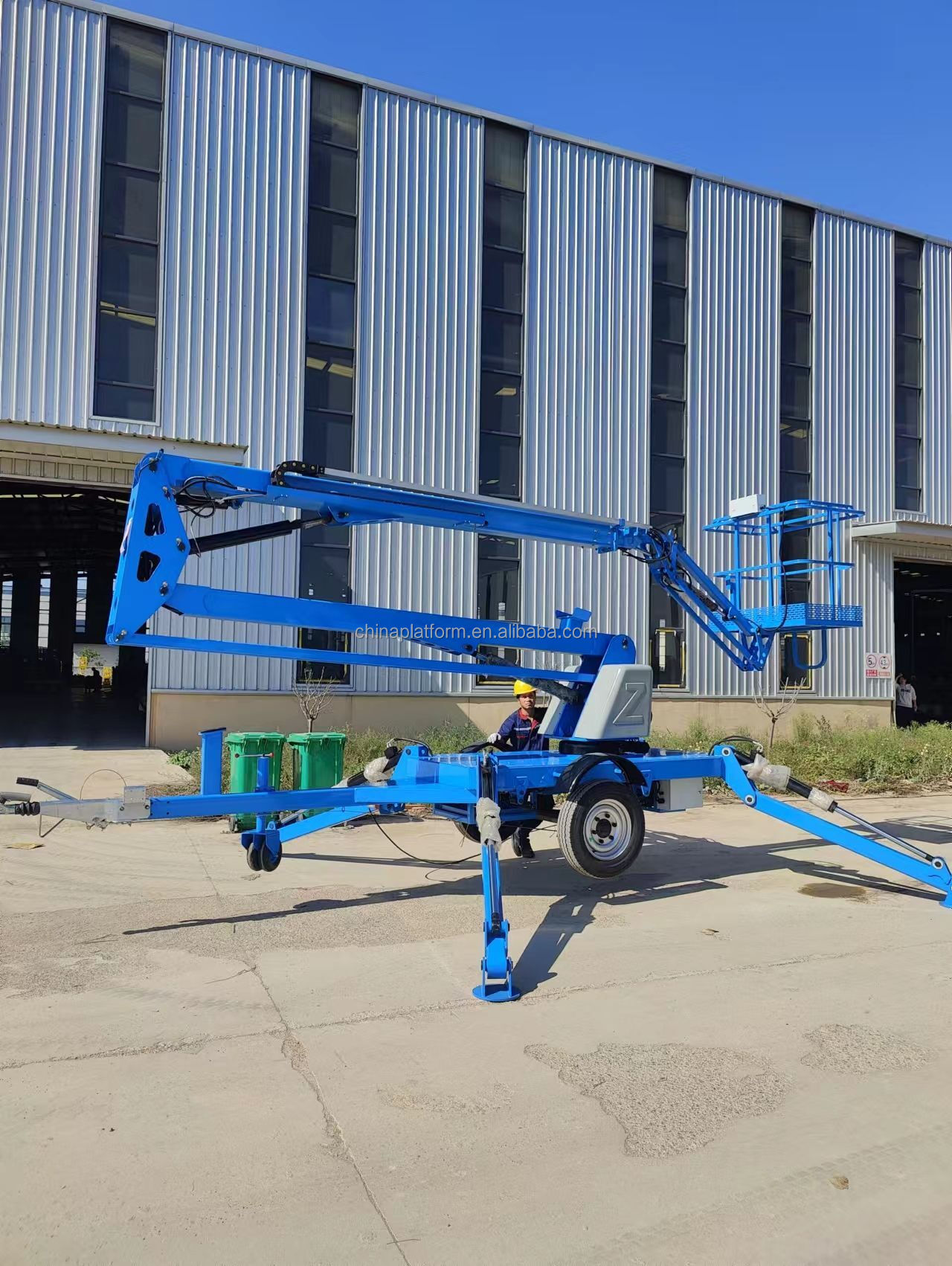 Flexible Towable Boom Lift Versatile Terrain Adaptability Aerial Work Wide Reach Height