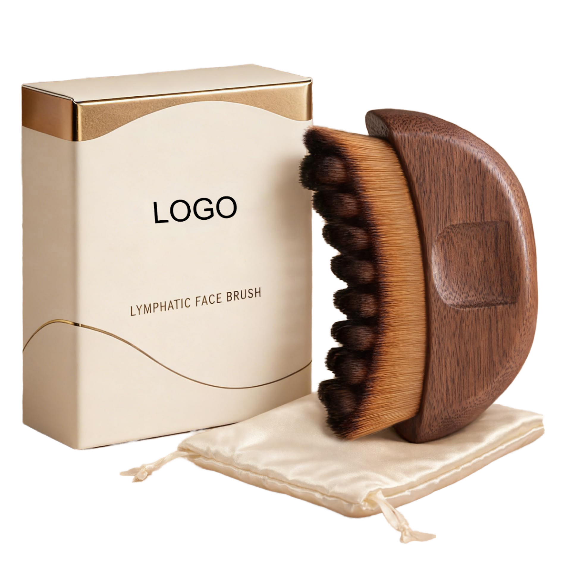 New Lymphatic Contour Oval Wood Face Brush 50g Lymphatic Drainage Device For Face Body Chin Jawline Designed To Fit Skin