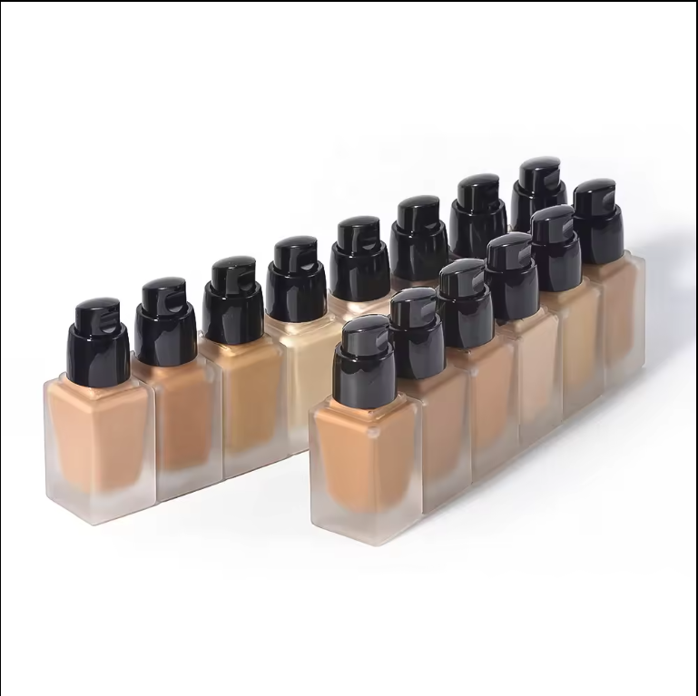 Face Makeup Waterproof Whitening Moisturizer Liquid Foundation Mirror Pore Minimizing Anti-Wrinkle Full Coverage Oil Control