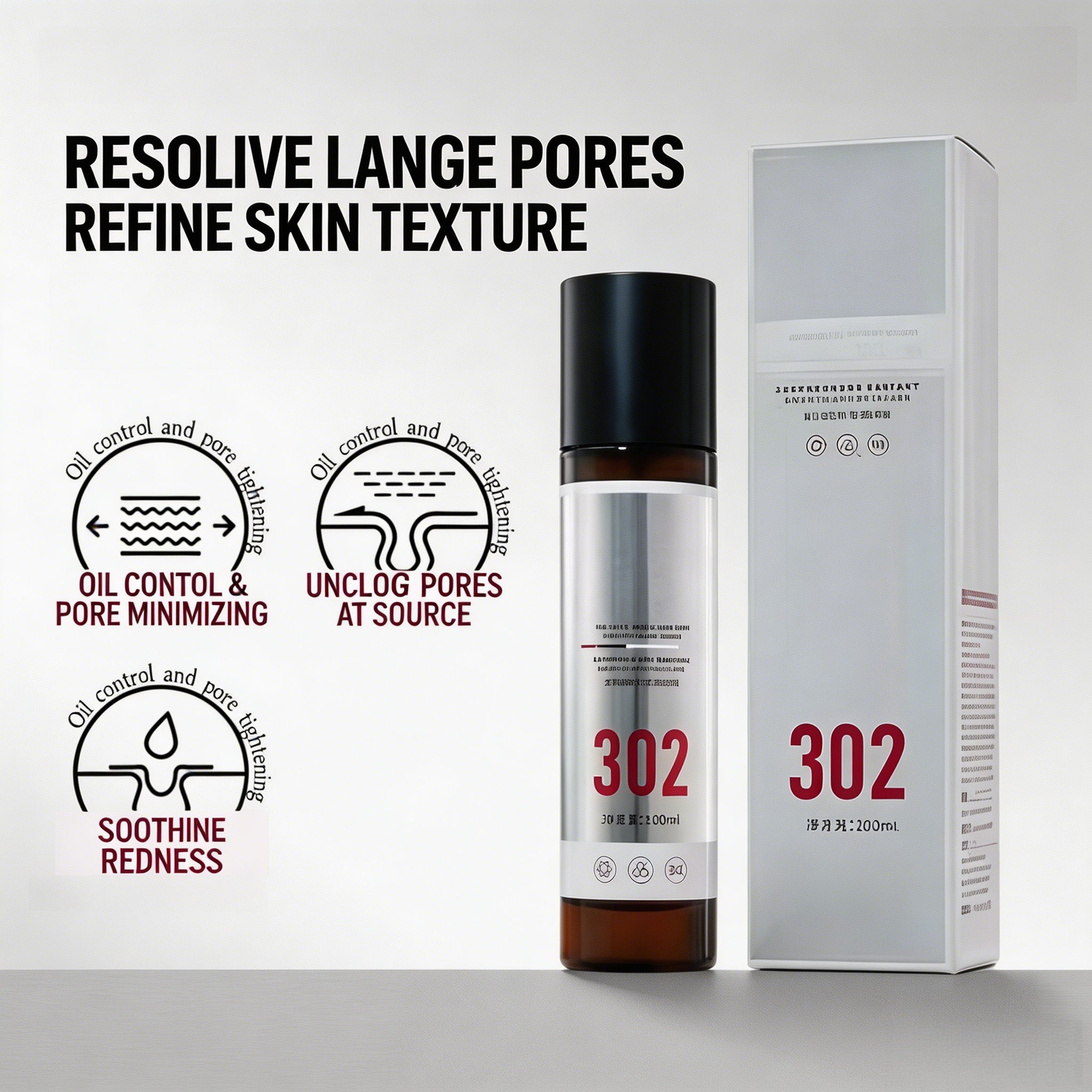 BHA Skin Balancing Pore Reducing Toner Face Open Pores Shrink Treatment Fast Sebum Control Pore Dilats Minimizing Serum OEM