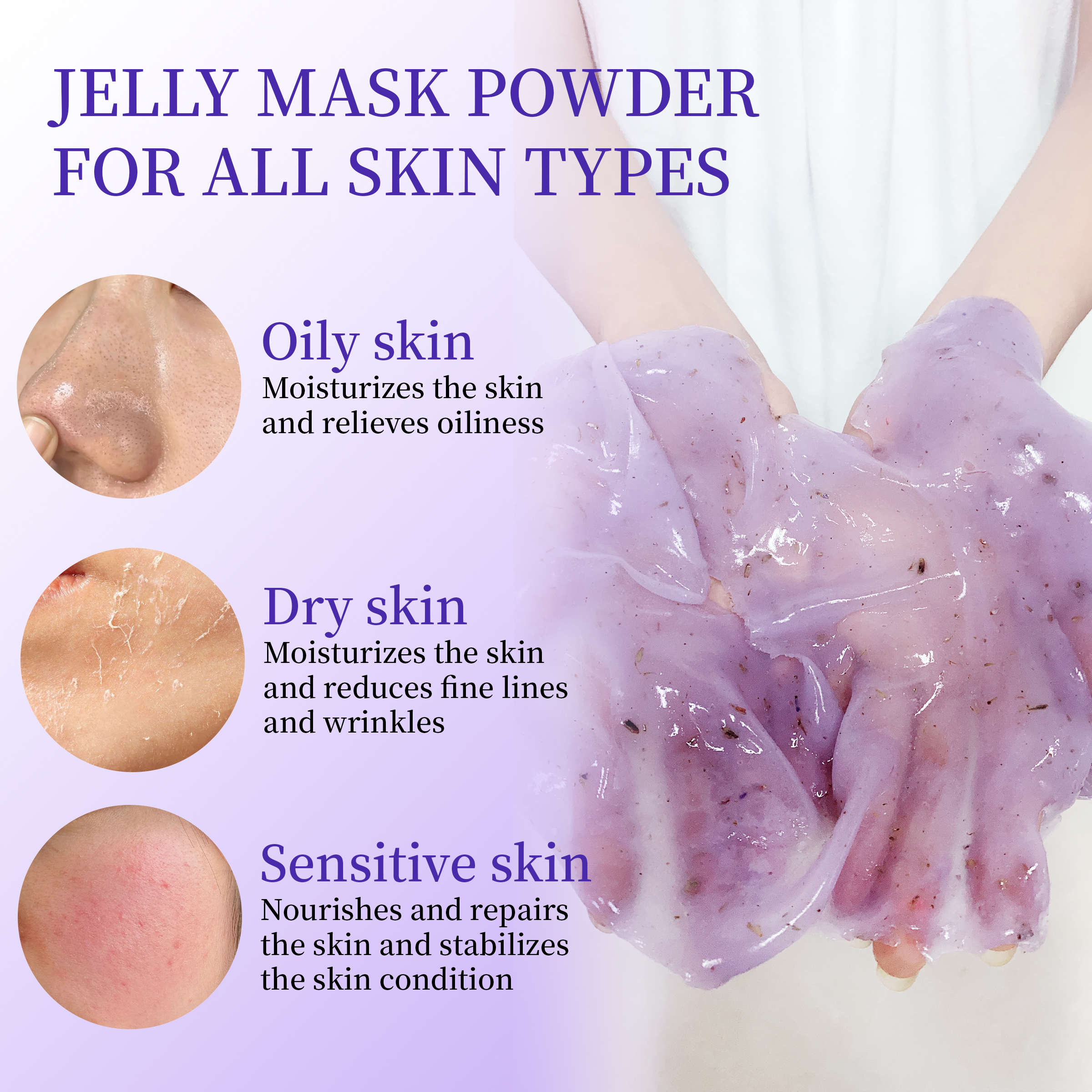 CHUSN Lavender Calm Mask Powder | Soothing, Oil-Control &amp; Hydrating for All Skin Types