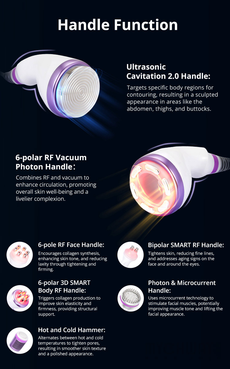 7in 1 Beauty Equipment Face Lift Wrinkle Reduction Body Shaping Device for Beauty Equipment
