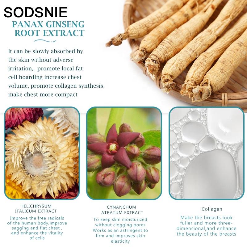 SODSNIE Herbal Breast Firming Cream Enlargement Lifting and Uplifting for Relaxation Massage Cream