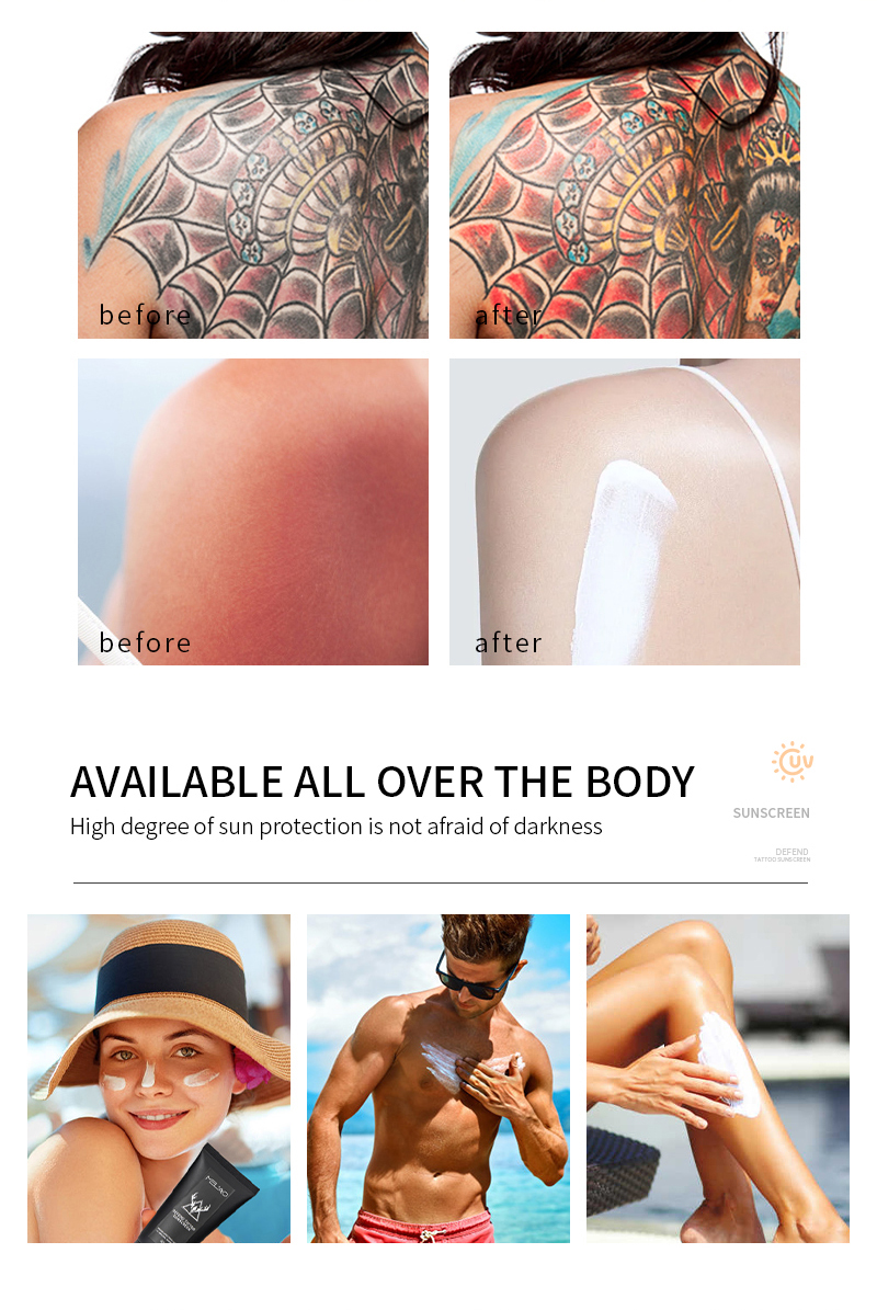 Tattoo Care Sunscreen Application
