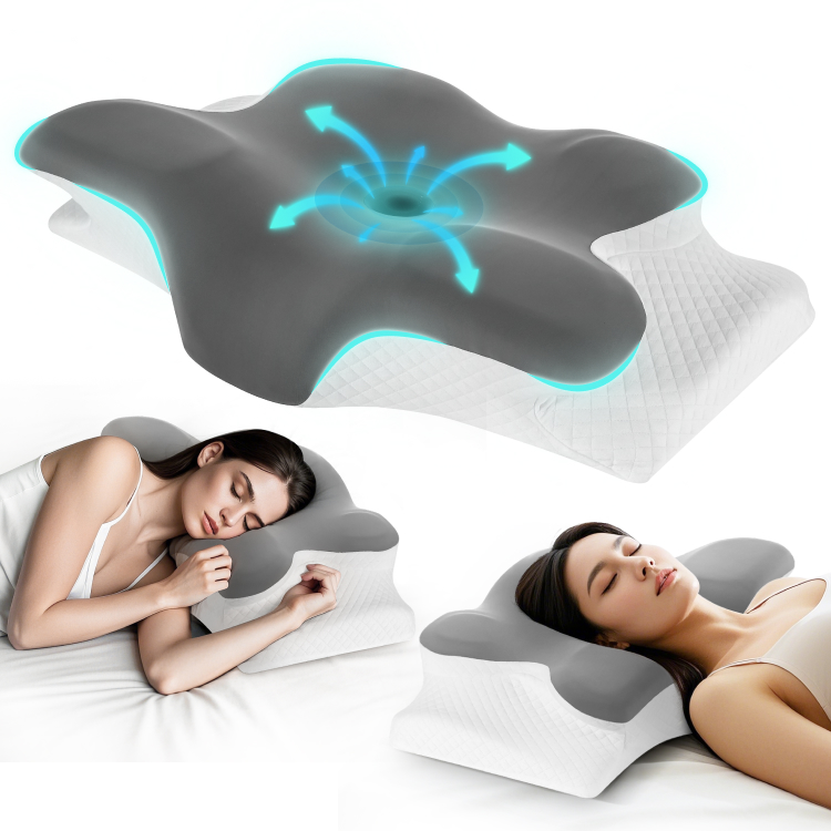 Comfortable Sleep Odorless Ergonomic Memory Foam Butterfly Cervical Pillow Orthopedic Bed Sleeping Pillows For Sleeping