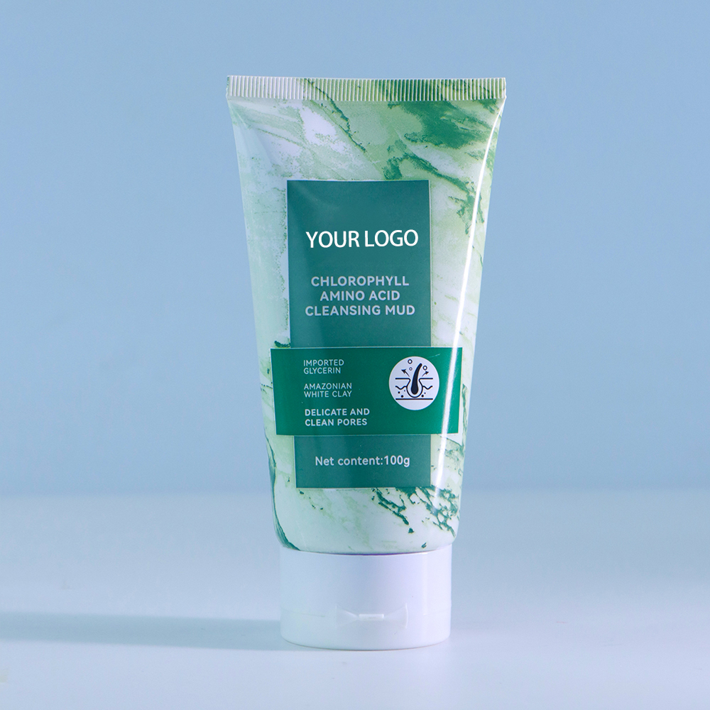 Bulk Wholesale Amino Acid Chlorophyll Facial Cleanser 100g Pore-Minimizing Shine Control Hydrating Deep Clean Mild Non-Stripping
