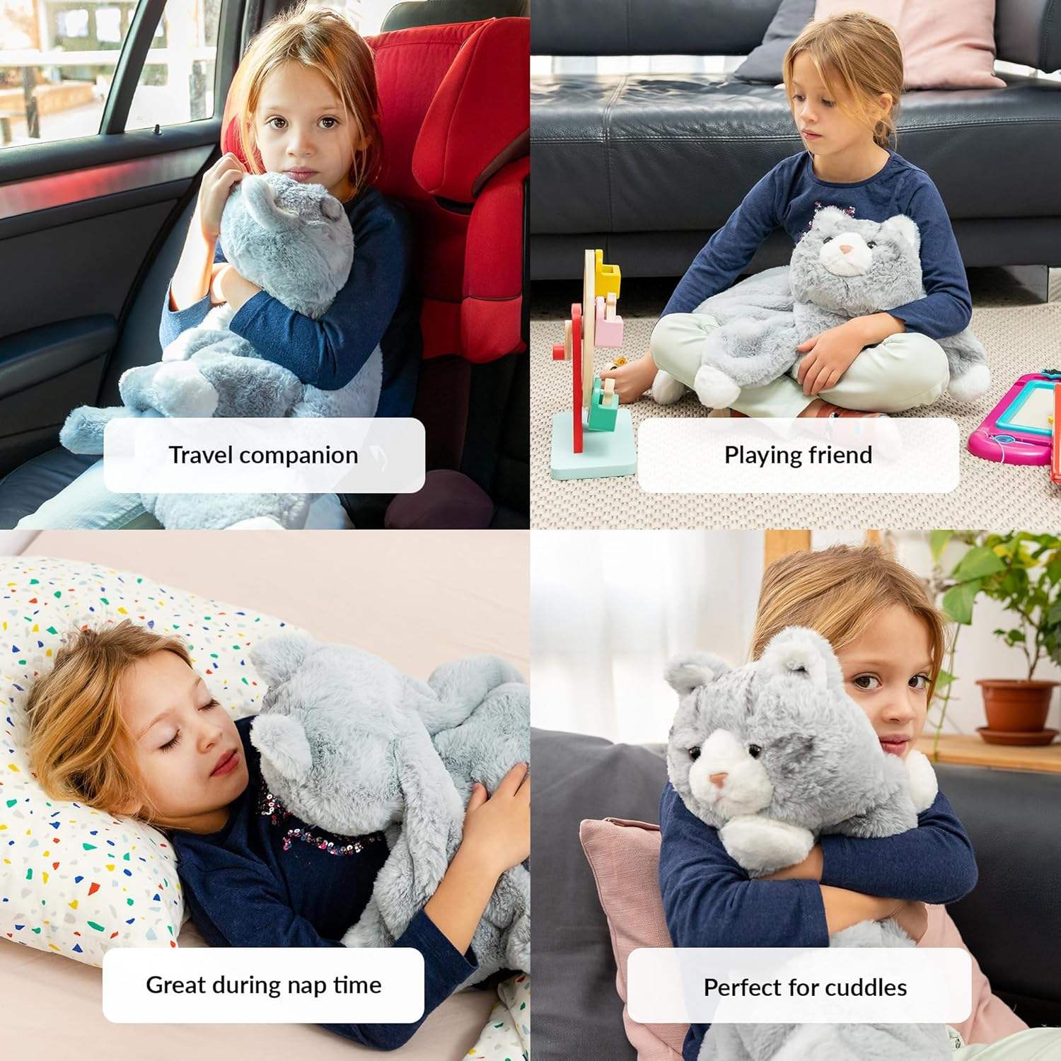 5Lbs Weighted Lap Cat For Kids Calming Comforting Relief Custom Plush Toy Weighted Stuffed Animals For Anxiety