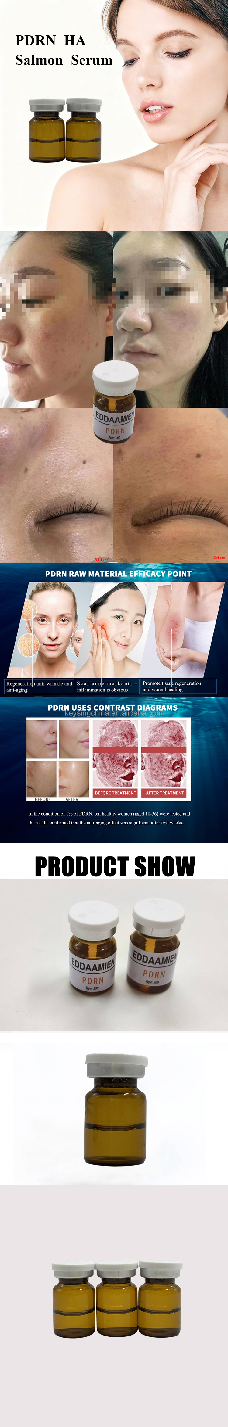 OEM/ODM Skin Whitening Care Salmon Serum PDRN Repair Serum