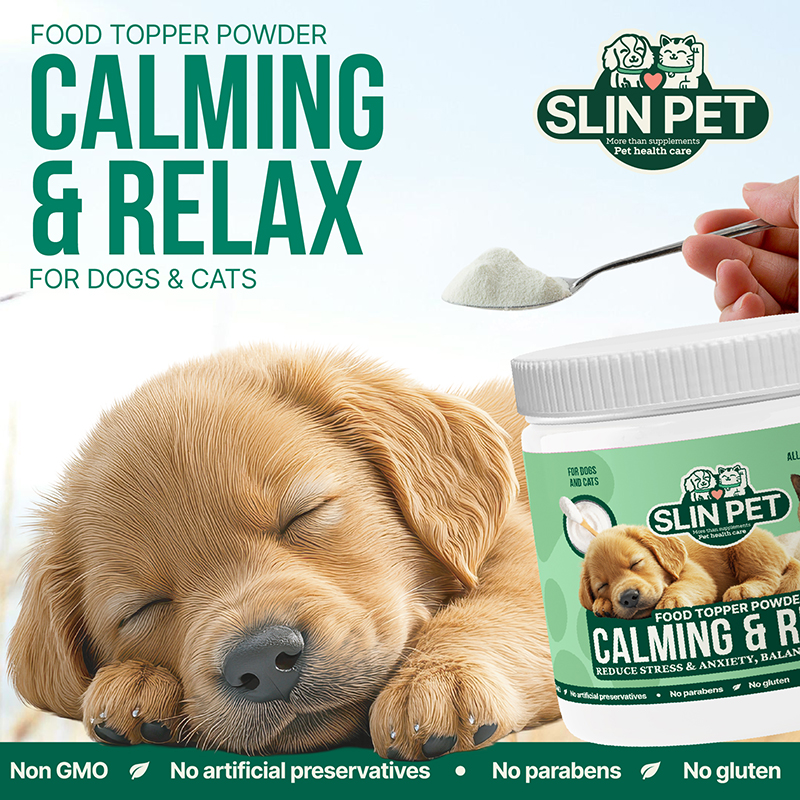 Pet OEMODM Healthcare Nutrition Supplements to Reduce Stress &amp; Anxiety in Calming &amp; Relax Powder