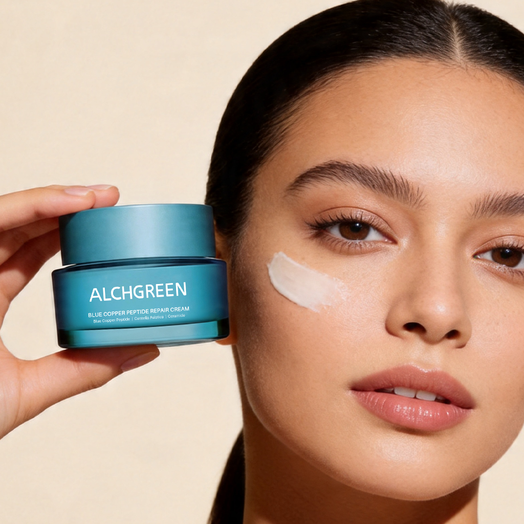 OEM ODM Private Label Deep Hydration Firming &amp; Lifting Daily Moisturizer Blue Copper Peptide Cream
