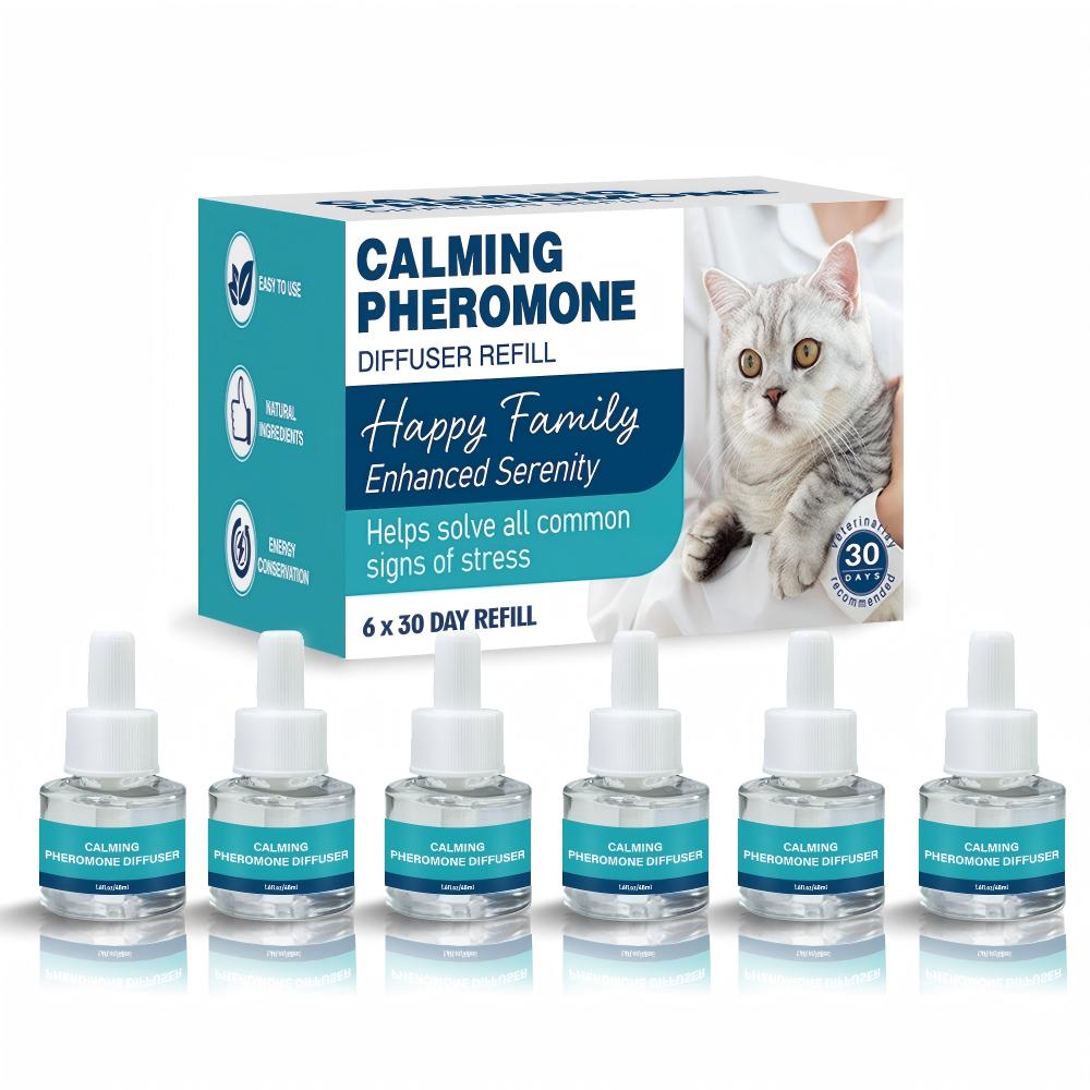 Instant Delivery 6-Pack Cat Calming Liquid Emotion Soothing Anxiety Relief Set Supplement