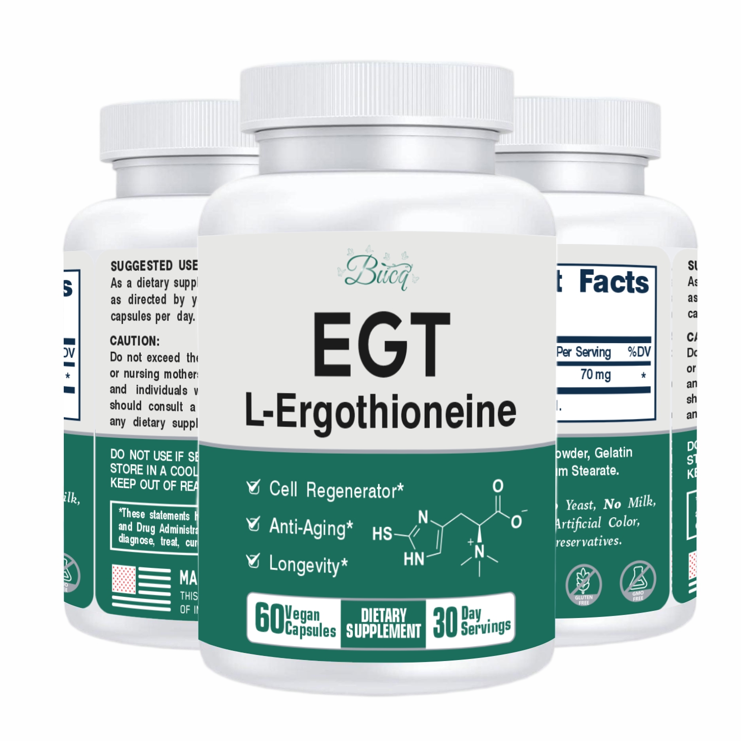 OEM Cell Regenerator Anti-aging Longevity Egt L-ergothioneine Capsule