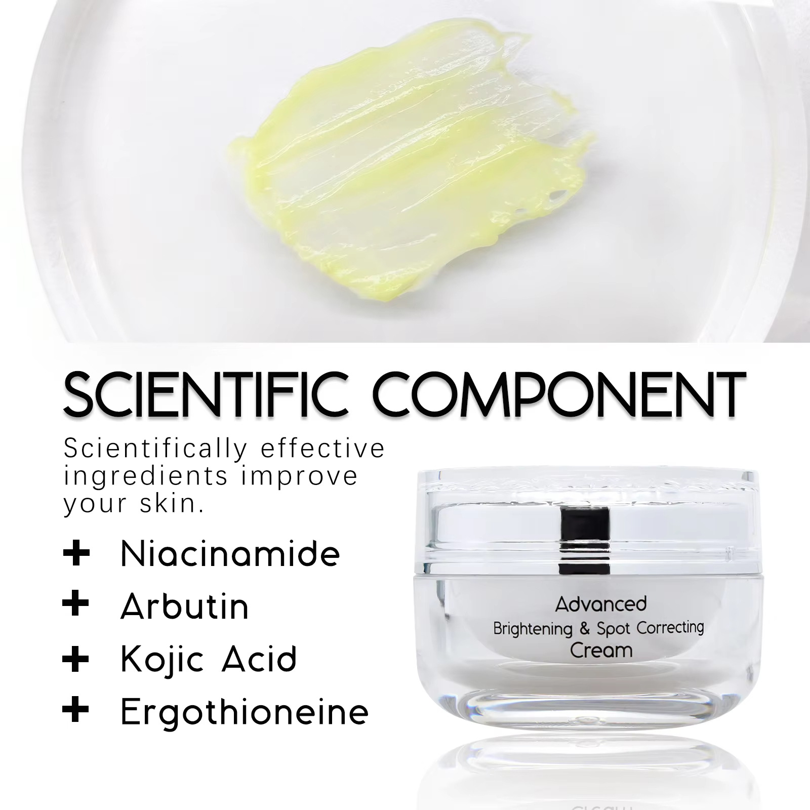 Private Label Whitening Cream Glycerin Pigmentation Reduction Moisturizing Not Greasy Advanced Brightening Anti-Aging Cream