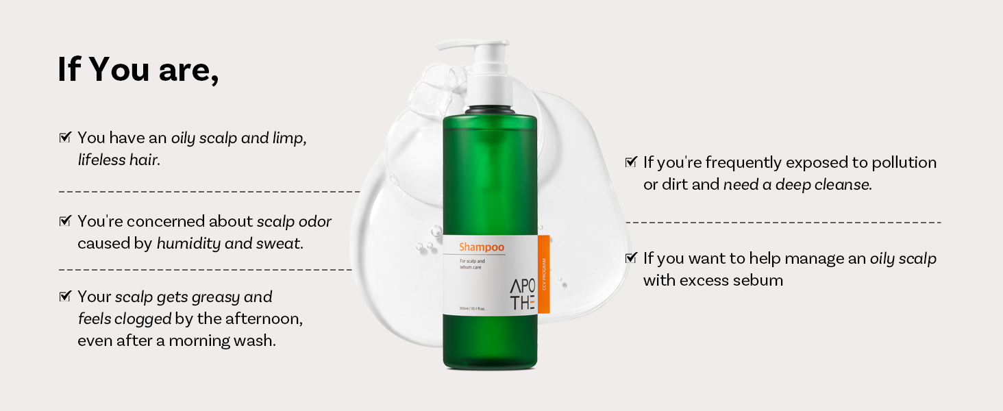 Apothe Sebum Control Shampoo Concentrated Cleanse