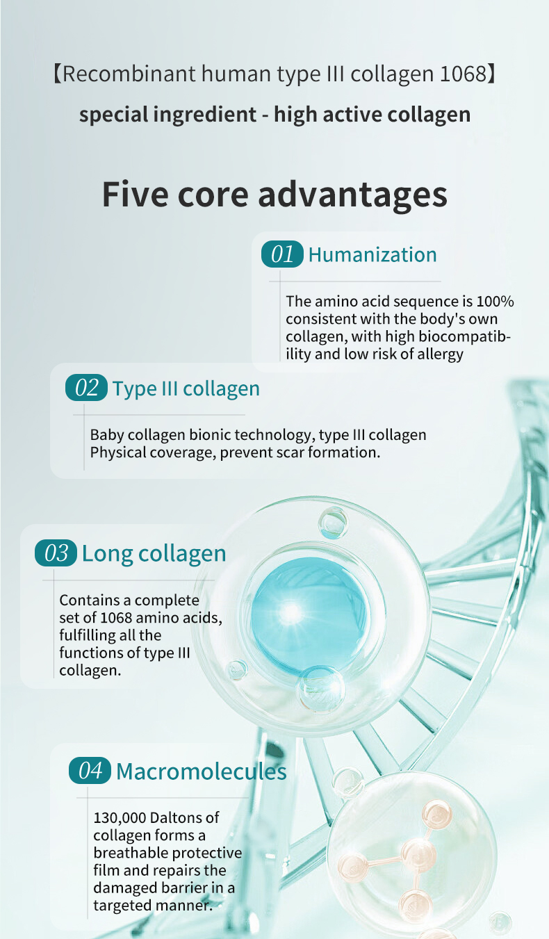 Professional Recombinant Collagen Repair Mask Skin Barrier Recovery Post Procedure Soothing Hydration Mask ODM Skincare