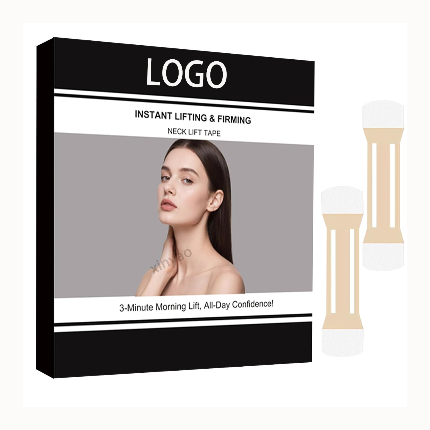 Custom Logo Neck Lift Wrinkle Tape Instant Necktape Lift Breathable Lift Strap Tightening Tapes for Necks Face Jaw Firming Neck