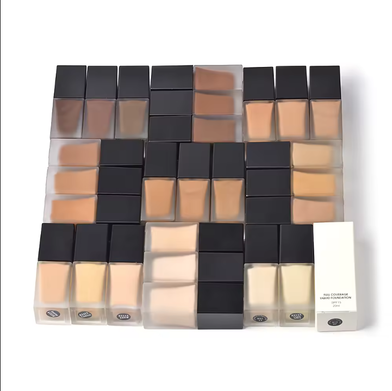Face Makeup Waterproof Whitening Moisturizer Liquid Foundation Mirror Pore Minimizing Anti-Wrinkle Full Coverage Oil Control