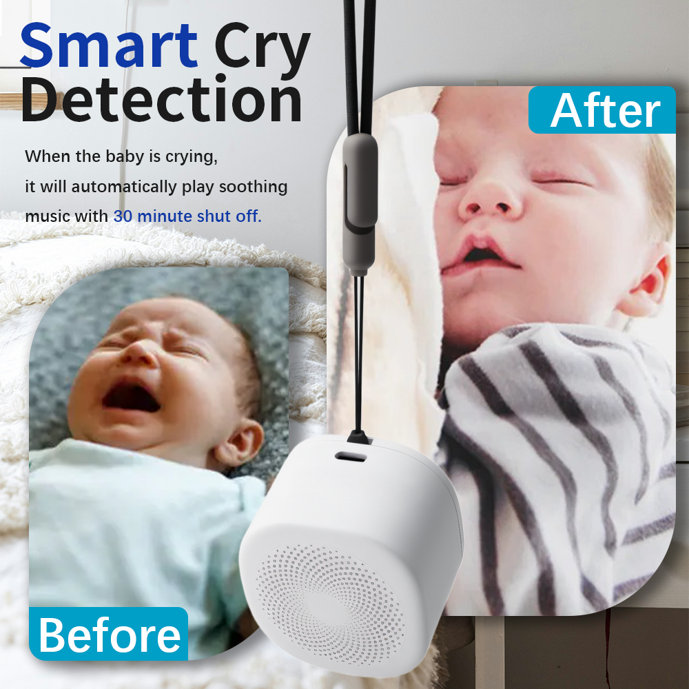 New Gadgets 2025 DC Rechargeable White Noise Machine Smart Health Soothing Sound Portable Robot Night Light Sleep Gift Set