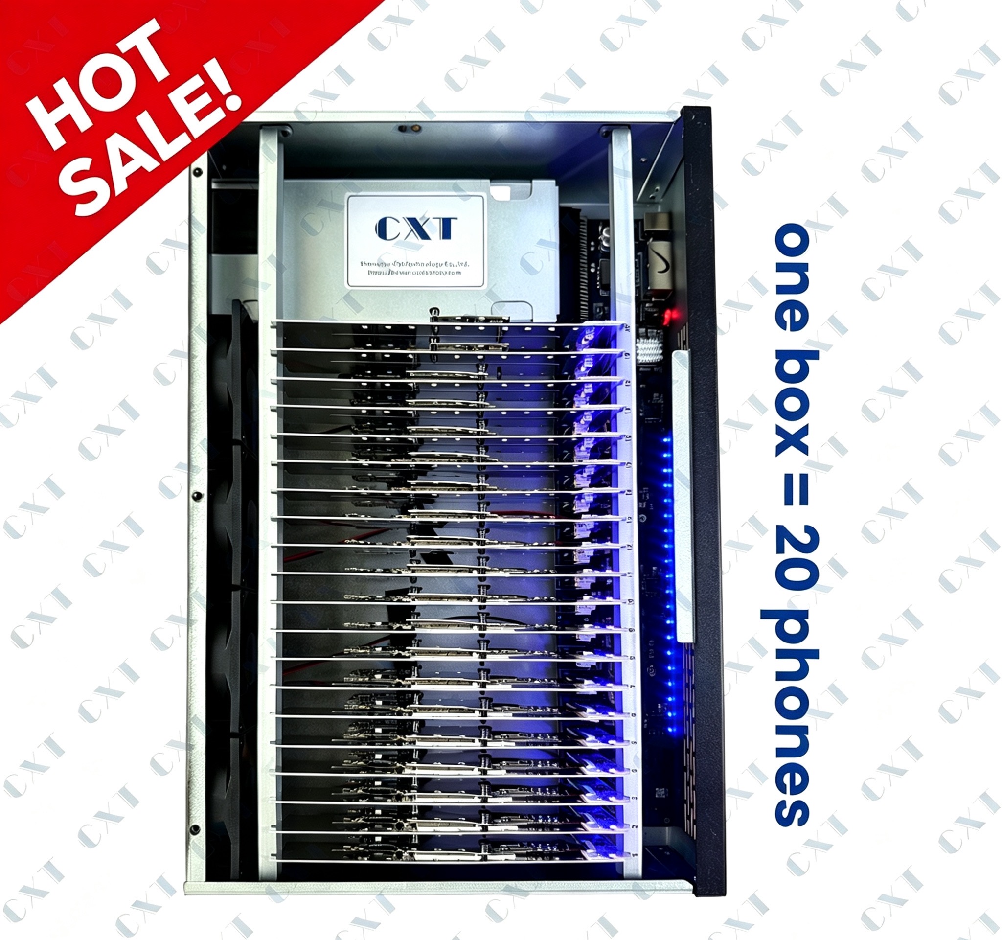 Phone Farm Box 40 Pcs Android Farm Box S9 20 Device Cell Phone Farm S8 Mobile Automation System