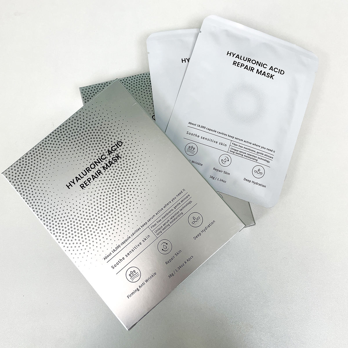 ODM OEM Hyaluronic Acid Repair Deep Hydration Calming Sensitive Skin 18000 Capsule Cavities Serum Locking Travel Size Face