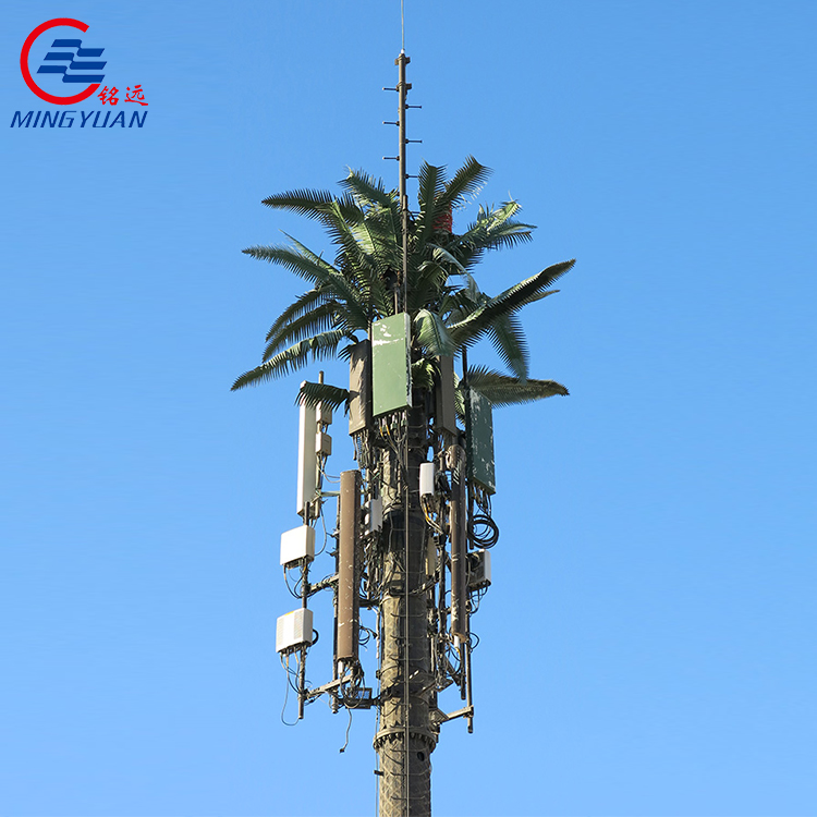Bionic Tower Camouflaged Cell Towers GSM Telecommunication Antenna Tower Steel Monopole For Sale