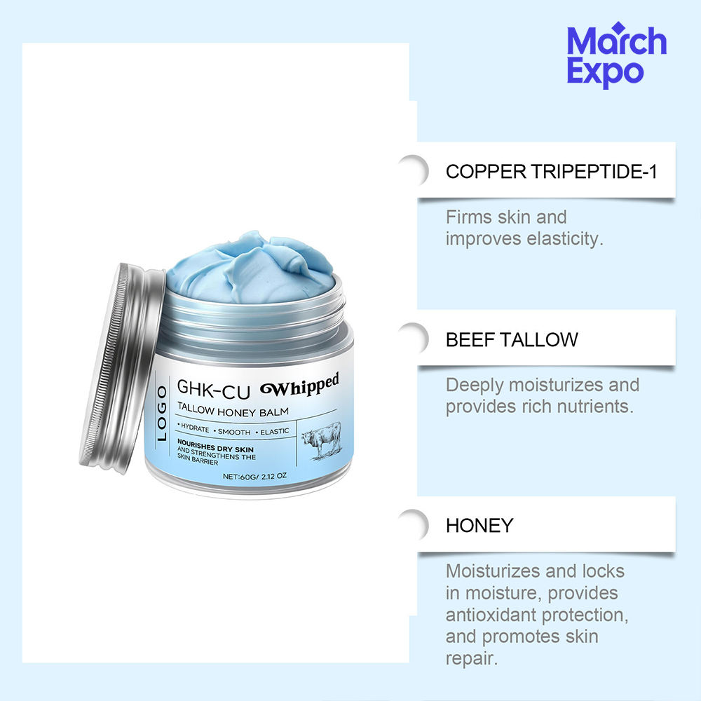 Natural Vegan Face Body Moisturizer Firming Anti-Aging Vitamin E Manuka Honey Copper Peptides GHK-Cu Blue Balm Skin Brightening
