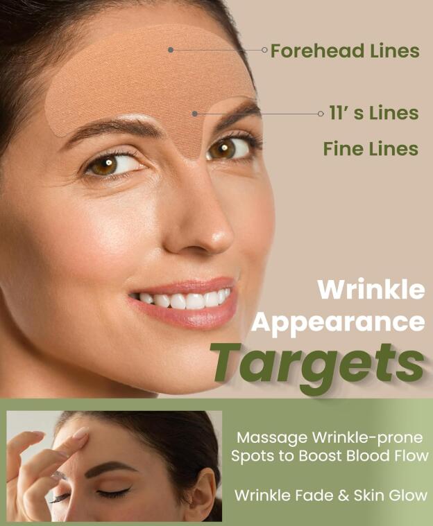 Wrinkle Tapes For Forehead Hypoallergenic Adhesive Infused Collagen,hyaluronic Acid, Peptide Overnight Wrinkle Reducer