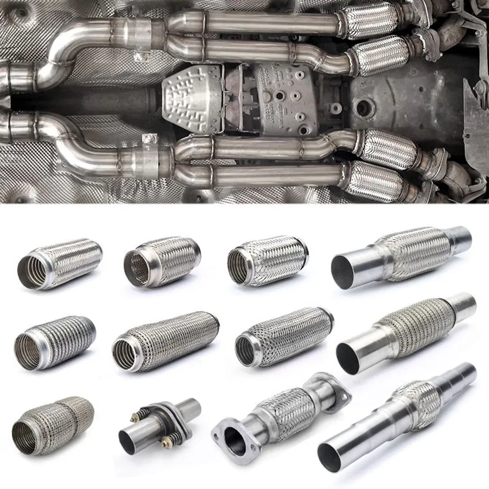 in Stock Factory Exhaust System Car Stainless Steel Exhaust Flexible Pipe Fitting From China Auto Parts OEM