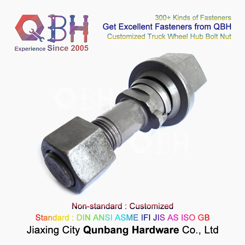 Qbh Customized Zp/Yzp/Bzp/Plain/Black/HDG/Dacromet/Geomet/Nickle Plated Car Auto Automobile Automotive Truck Wheel Hub Round Head Knurled Bolt Spare Parts