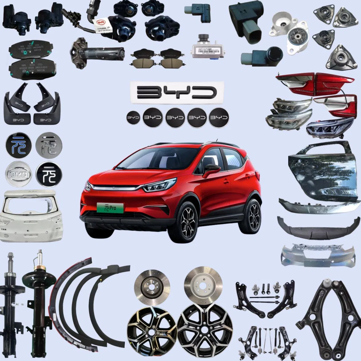 Byd Atto3/Song Plus PRO/Han/Tang/Seal/Dolphin/Seagull Original Car Accessories Filter Body Kit Bumpers Shock Absorber Lamps Auto/Car Spare Parts