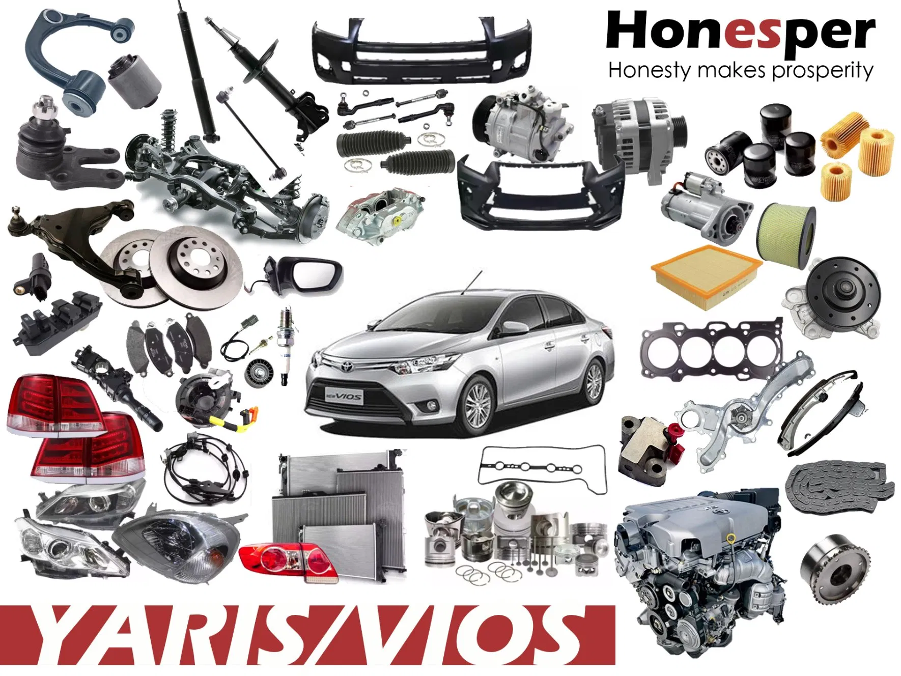 Wholesale Car Spare Parts Auto Part Car Accessories Cooling System Fan Shroud for Toyota Yaris Vitz Vios Ractis 16711-21110