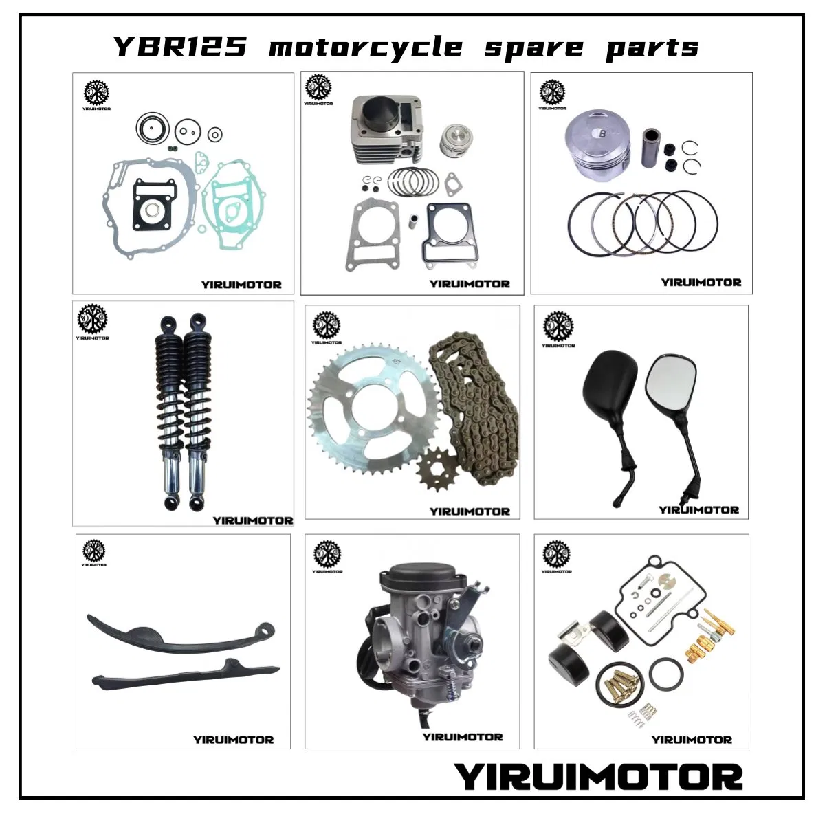 High-Performance Auto Motorcycle Spare Parts for Suzuki Ax100 and YAMAHA Ybr125