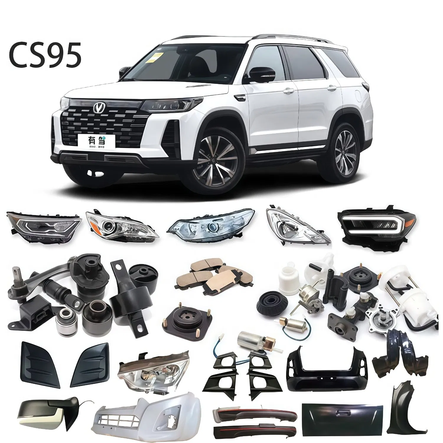 Auto Spare Parts for Chana CS75/CS95/CS55 Car Hub Filter Headlight Engine Parts